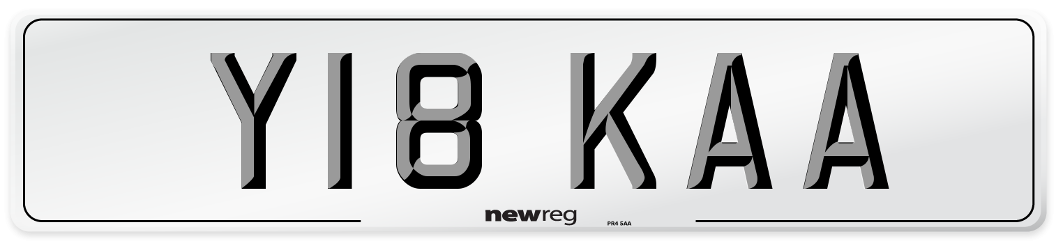 Y18 KAA Number Plate from New Reg